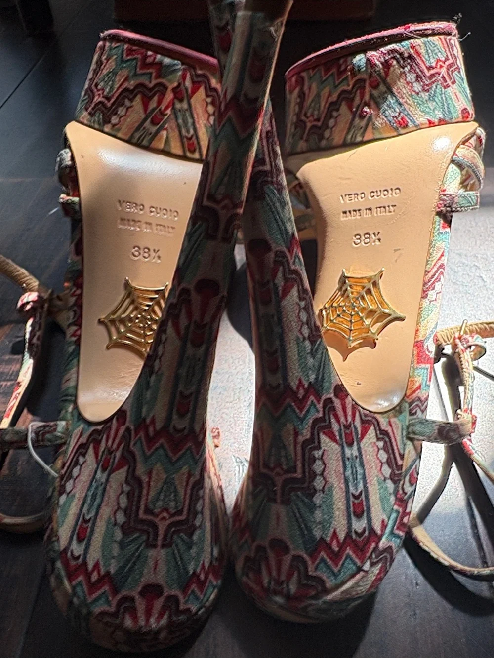 Charlotte Olympia Betty Davis Hollywood Platform Heels - Decorative Gem